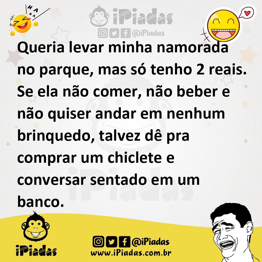 Ilustração de Queria levar minha namorada no parque, mas só tenho 2 reais. Se ela nã... no iPiadas