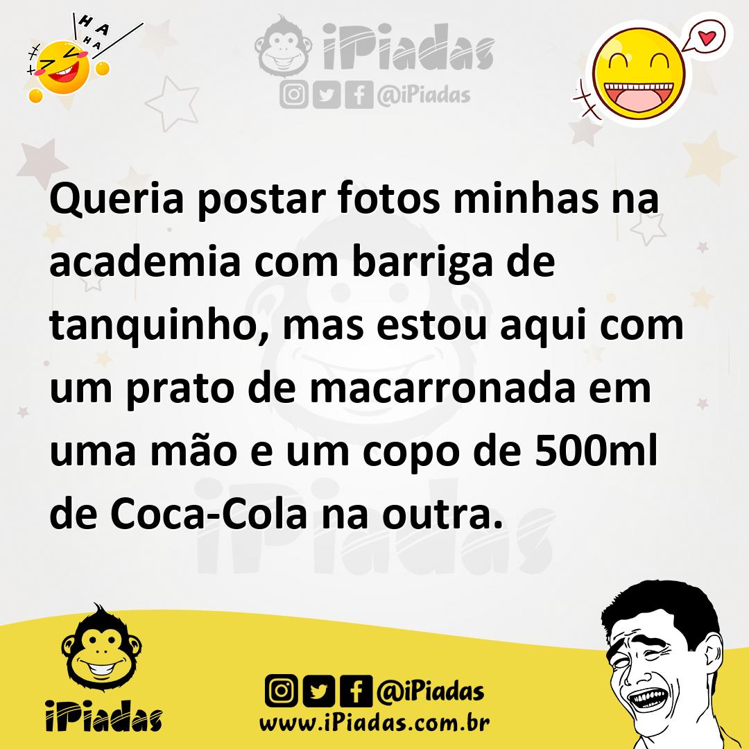 Ilustração de Queria postar fotos minhas na academia com barriga de tanquinho, mas e... no iPiadas