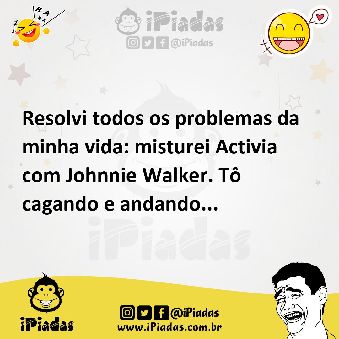 Ilustração de Resolvi todos os problemas da minha vida: misturei Activia com Johnnie... no iPiadas