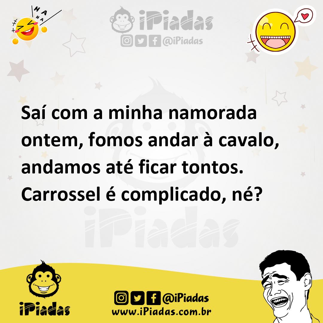 Ilustração de Saí com a minha namorada ontem, fomos andar à cavalo, andamos até fica... no iPiadas