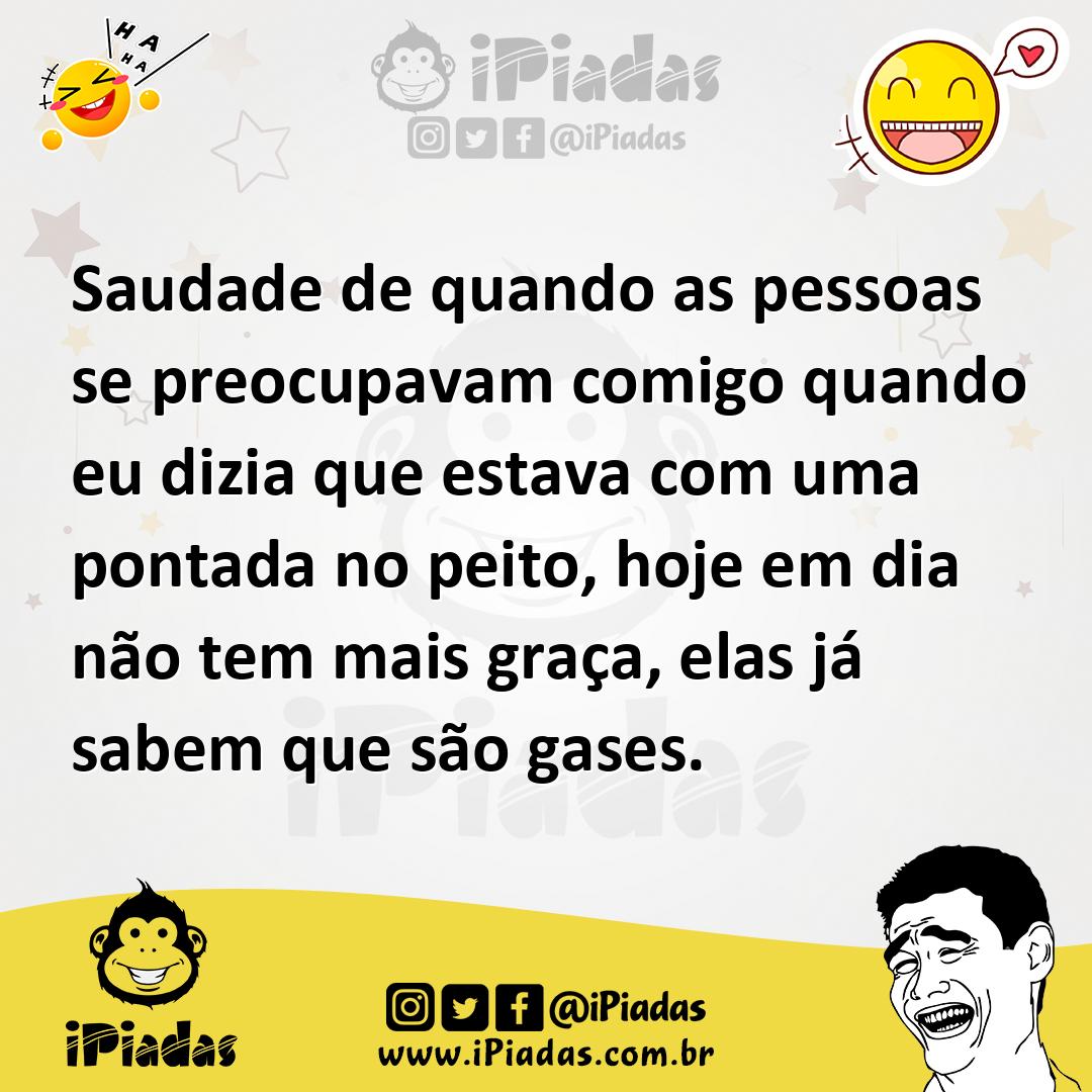 Ilustração de Saudade de quando as pessoas se preocupavam comigo quando eu dizia que... no iPiadas