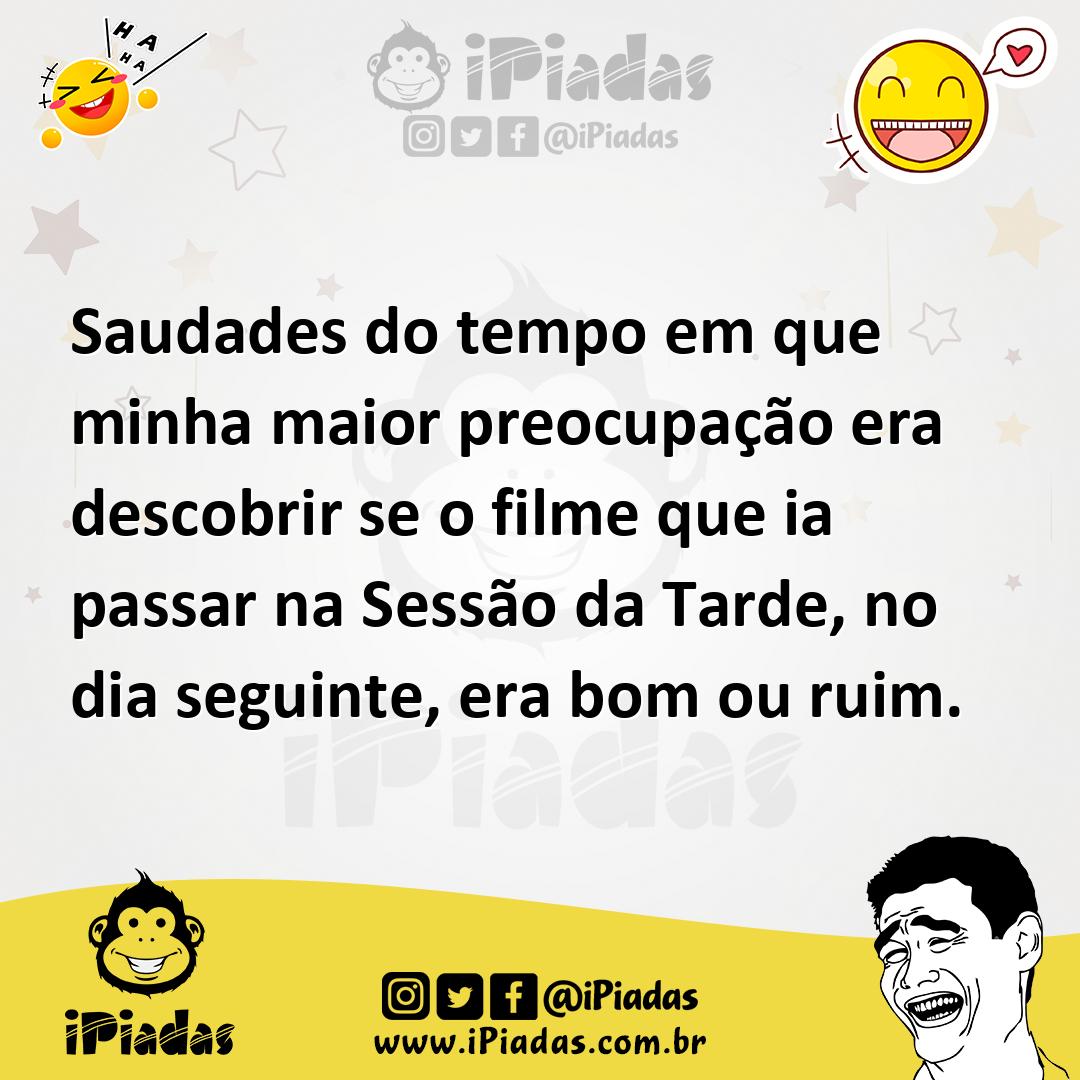 Ilustração de Saudades do tempo em que minha maior preocupação era descobrir se o fi... no iPiadas