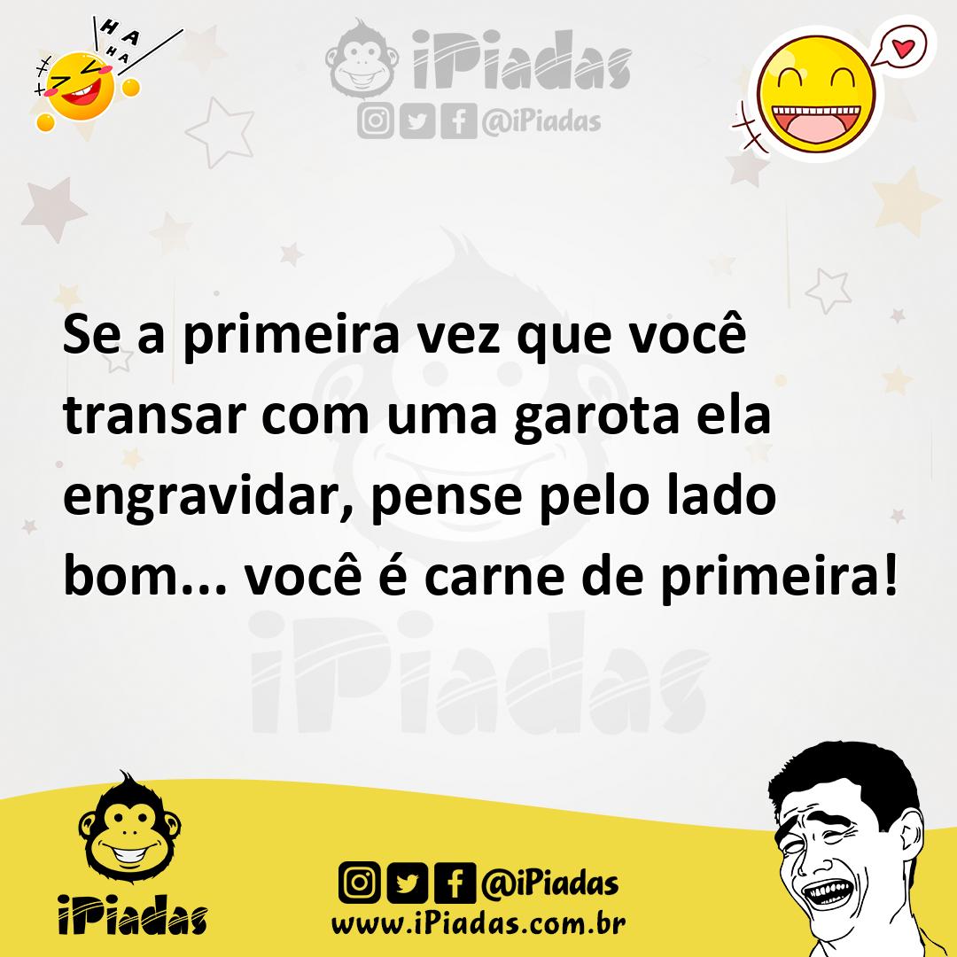 Ilustração de Se a primeira vez que você transar com uma garota ela engravidar, pens... no iPiadas