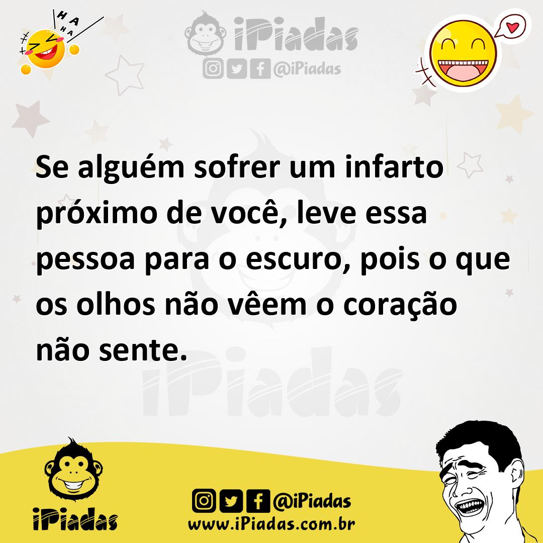 Ilustração de Se alguém sofrer um infarto próximo de você, leve essa pessoa para o e... no iPiadas