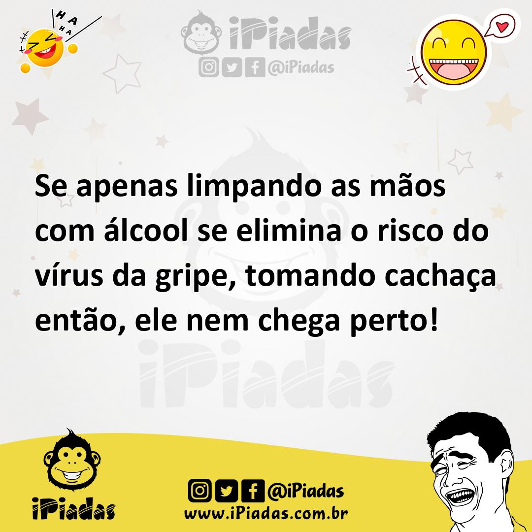 Ilustração de Se apenas limpando as mãos com álcool se elimina o risco do vírus da g... no iPiadas