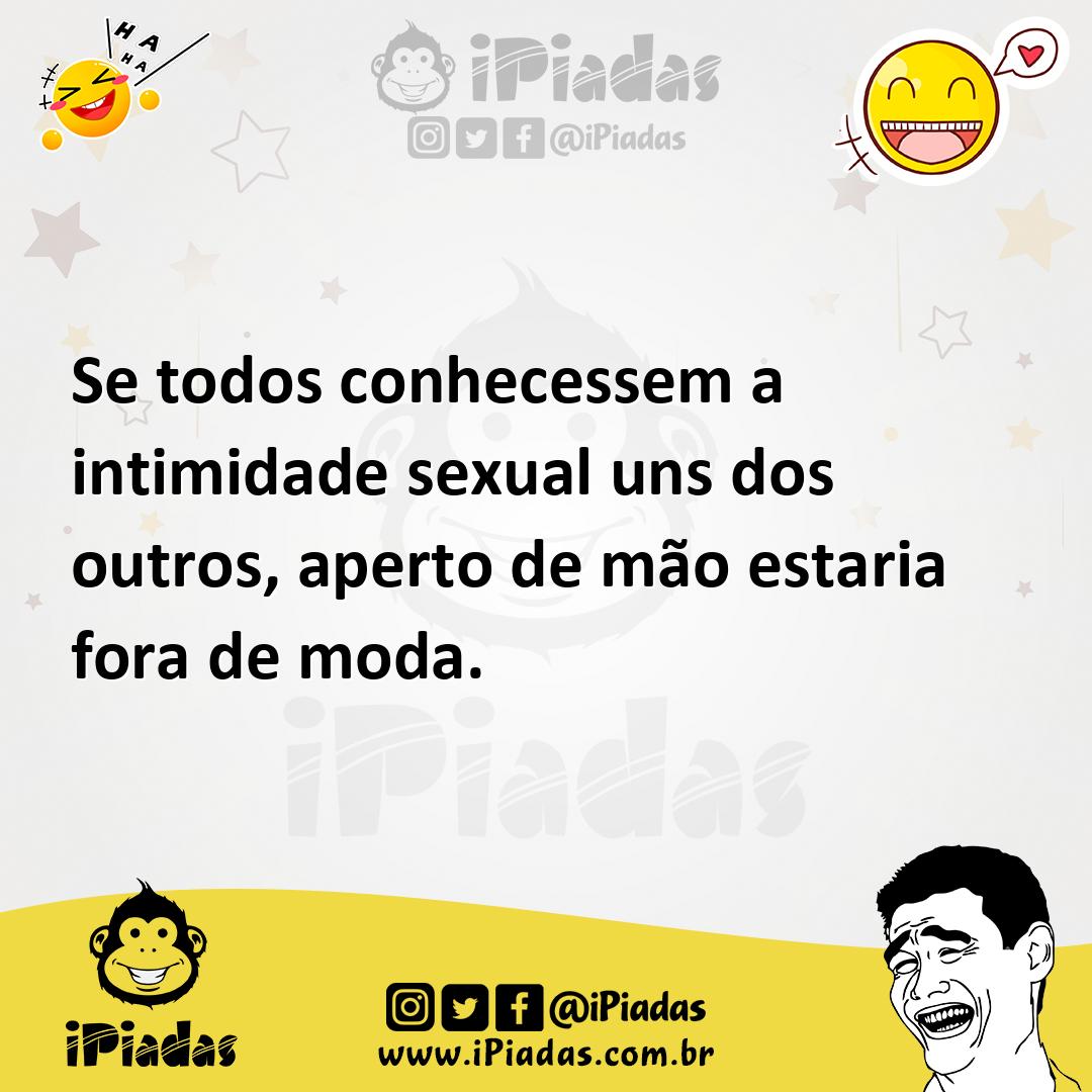 Ilustração de Se todos conhecessem a intimidade sexual uns dos outros, aperto de mão... no iPiadas