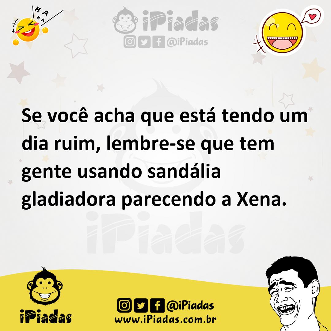 Ilustração de Se você acha que está tendo um dia ruim, lembre-se que tem gente usand... no iPiadas