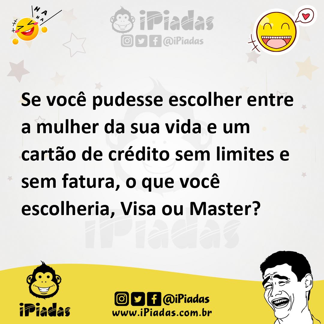 Ilustração de Se você pudesse escolher entre a mulher da sua vida e um cartão de cré... no iPiadas