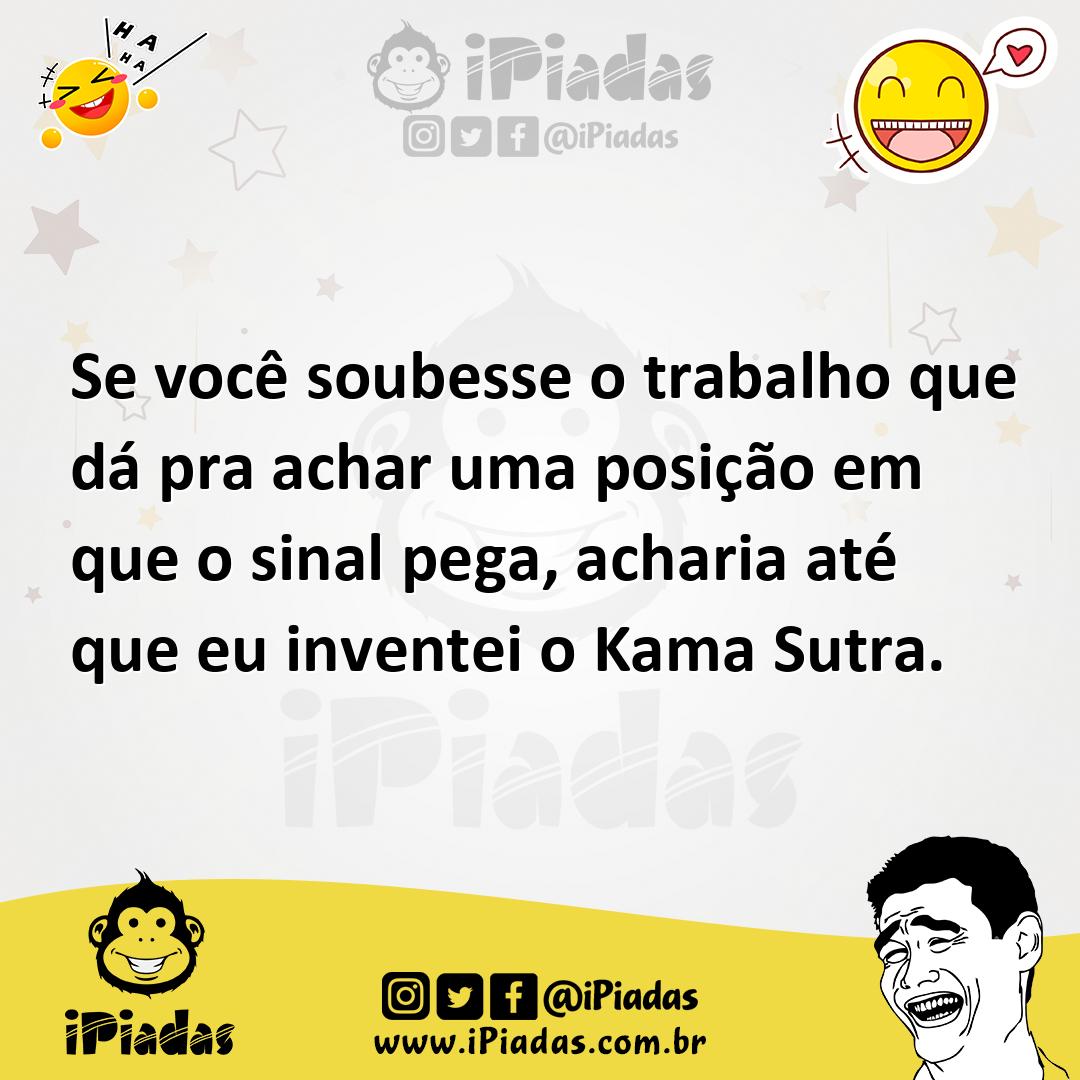 Ilustração de Se você soubesse o trabalho que dá pra achar uma posição em que o sina... no iPiadas