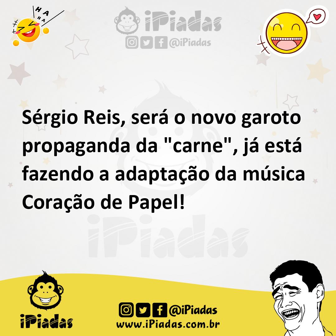 Ilustração de Sérgio Reis, será o novo garoto propaganda da "carne", já está fazendo... no iPiadas