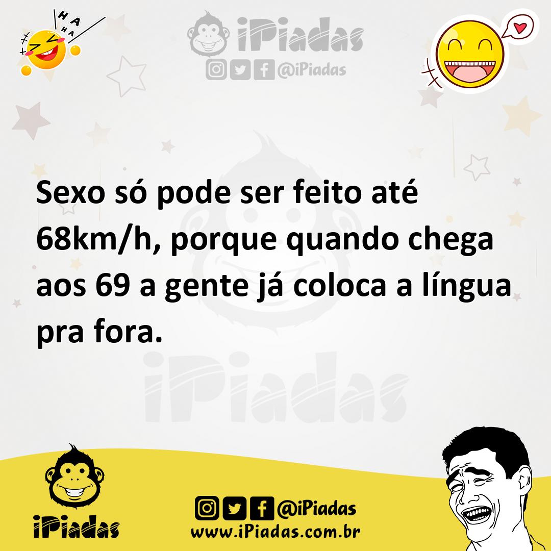 Ilustração de Sexo só pode ser feito até 68km/h, porque quando chega aos 69 a gente... no iPiadas