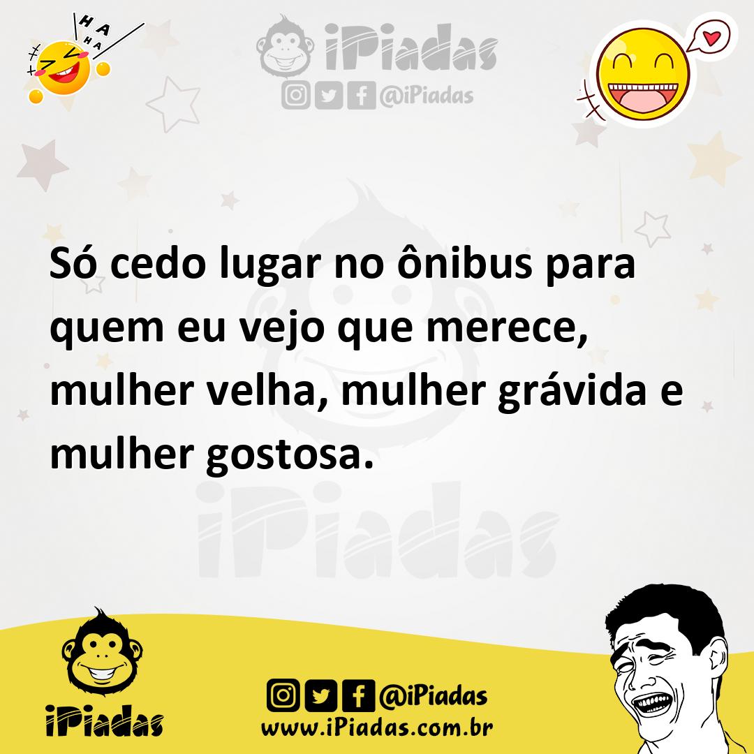 Ilustração de Só cedo lugar no ônibus para quem eu vejo que merece, mulher velha, mu... no iPiadas