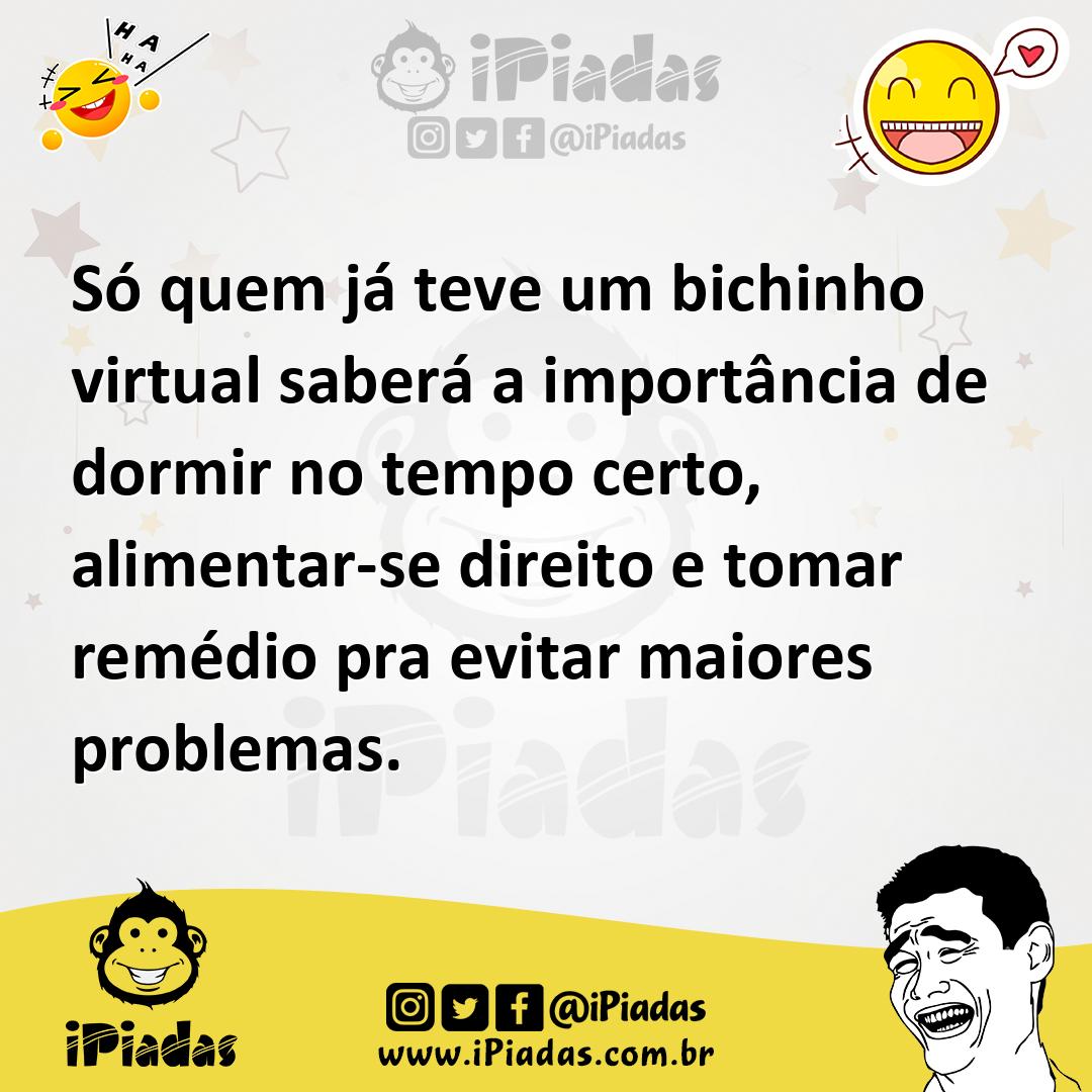 Ilustração de Só quem já teve um bichinho virtual saberá a importância de dormir no... no iPiadas