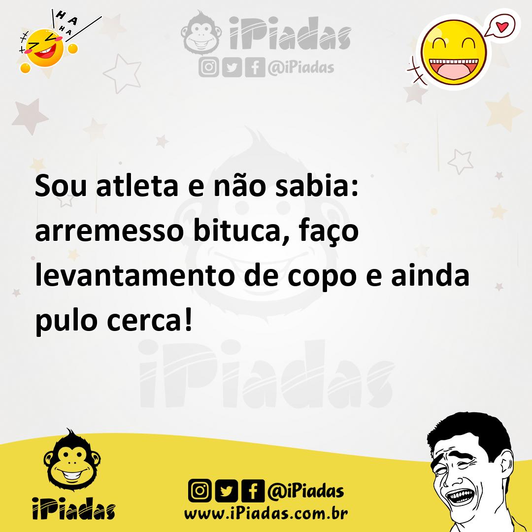 Ilustração de Sou atleta e não sabia: arremesso bituca, faço levantamento de copo e... no iPiadas