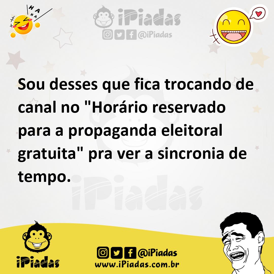Ilustração de Sou desses que fica trocando de canal no "Horário reservado para a pro... no iPiadas