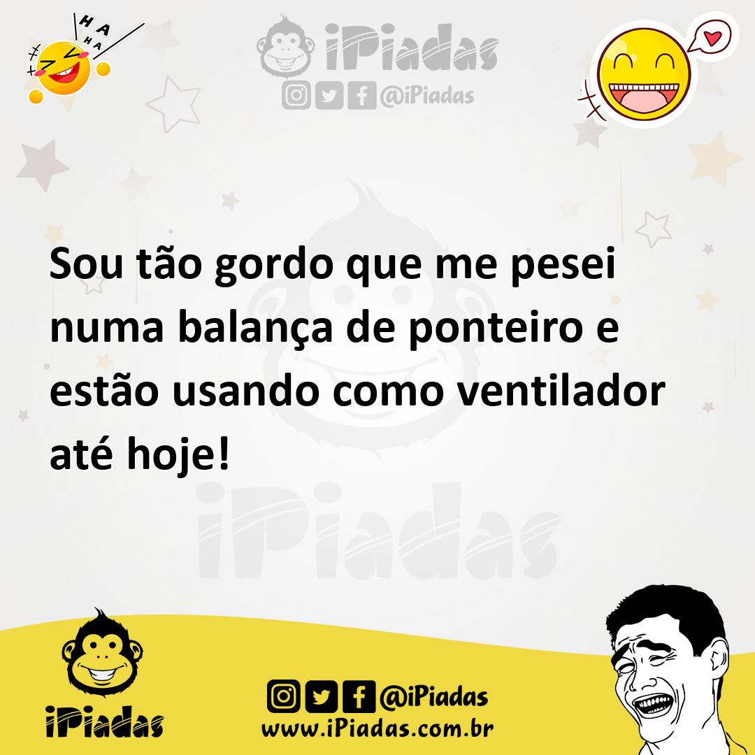 Ilustração de Sou tão gordo que me pesei numa balança de ponteiro e estão usando com... no iPiadas