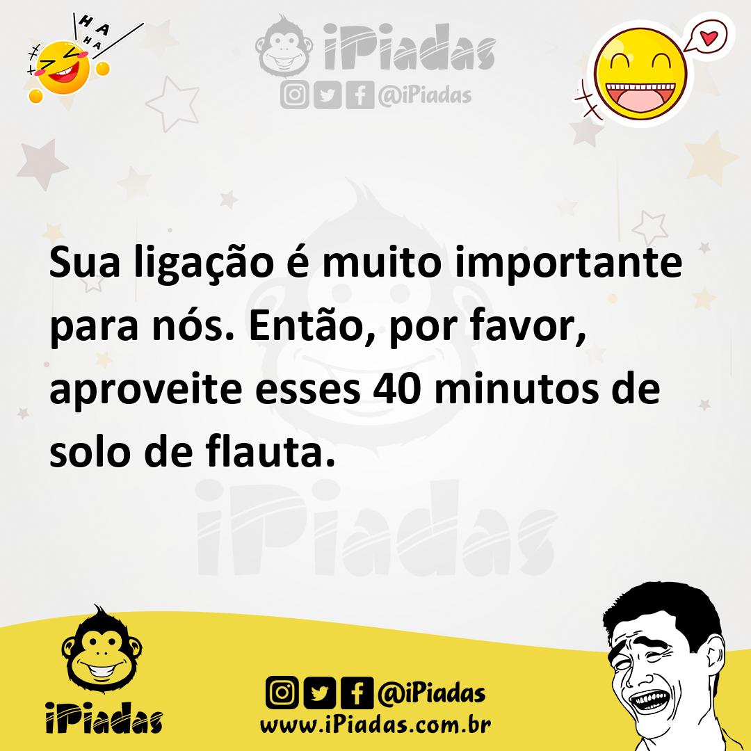 Ilustração de Sua ligação é muito importante para nós. Então, por favor, aproveite e... no iPiadas