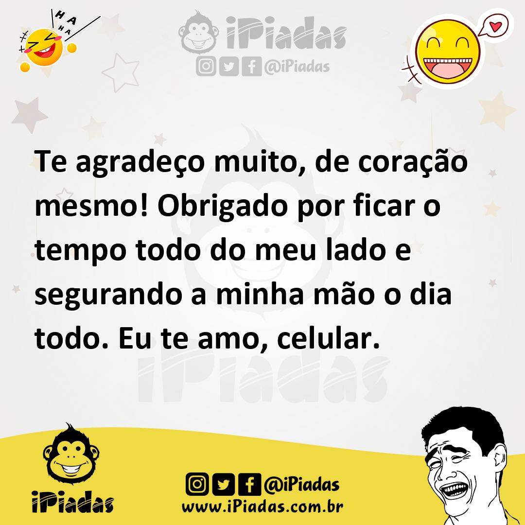 Ilustração de Te agradeço muito, de coração mesmo! Obrigado por ficar o tempo todo d... no iPiadas