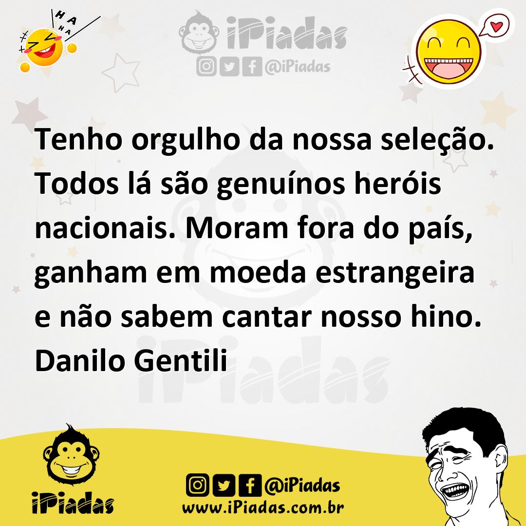 Ilustração de Tenho orgulho da nossa seleção. Todos lá são genuínos heróis nacionais... no iPiadas