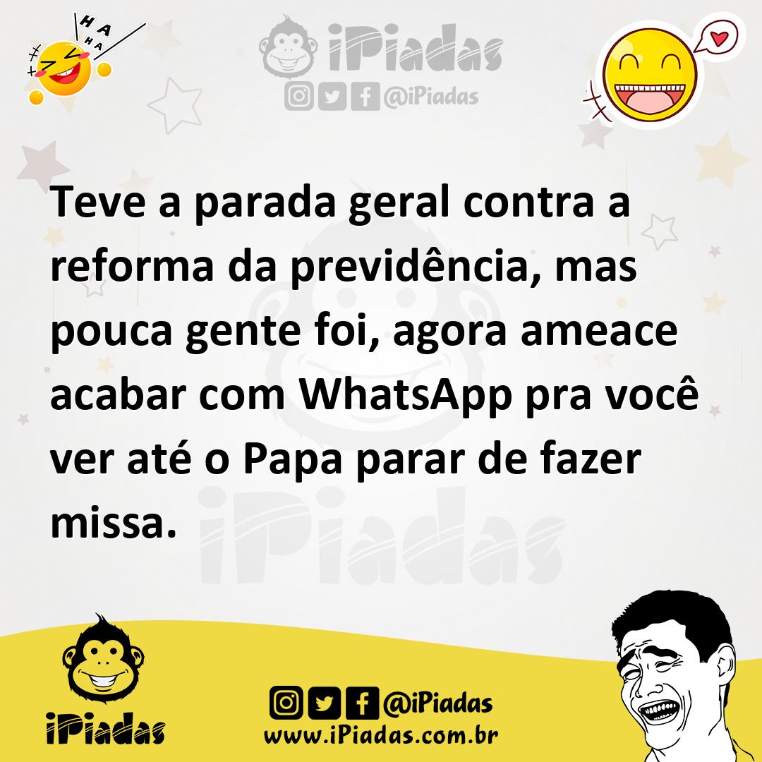 Ilustração de Teve a parada geral contra a reforma da previdência, mas pouca gente f... no iPiadas
