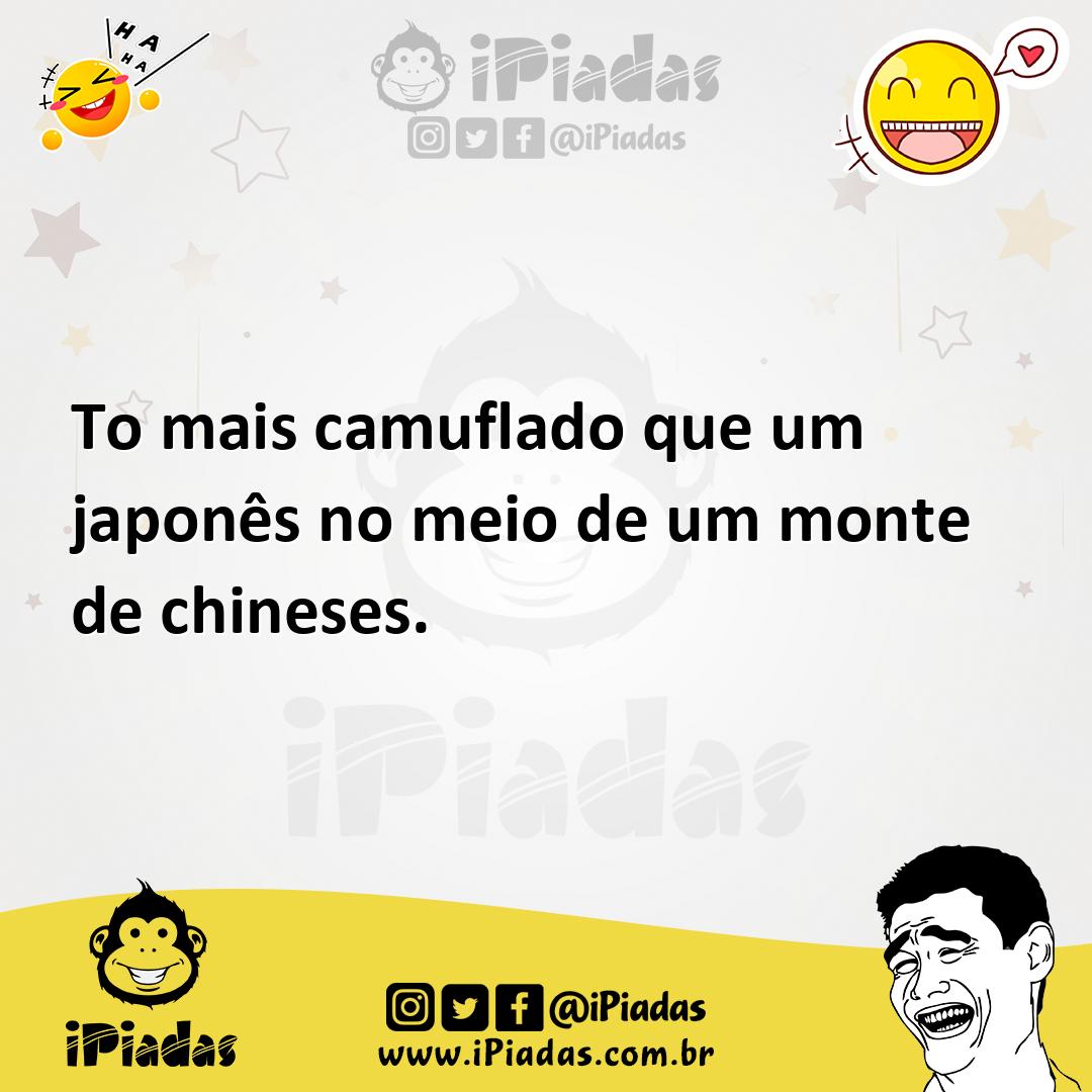 Ilustração de To mais camuflado que um japonês no meio de um monte de chineses. no iPiadas