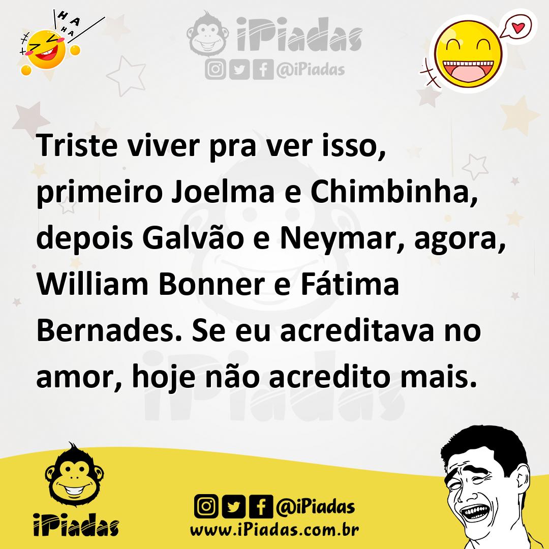 Ilustração de Triste viver pra ver isso, primeiro Joelma e Chimbinha, depois Galvão... no iPiadas