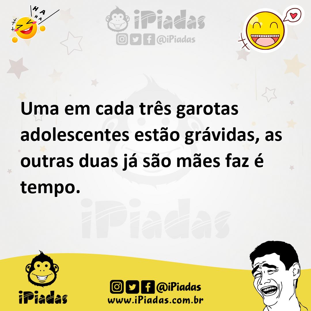 Ilustração de Uma em cada três garotas adolescentes estão grávidas, as outras duas j... no iPiadas
