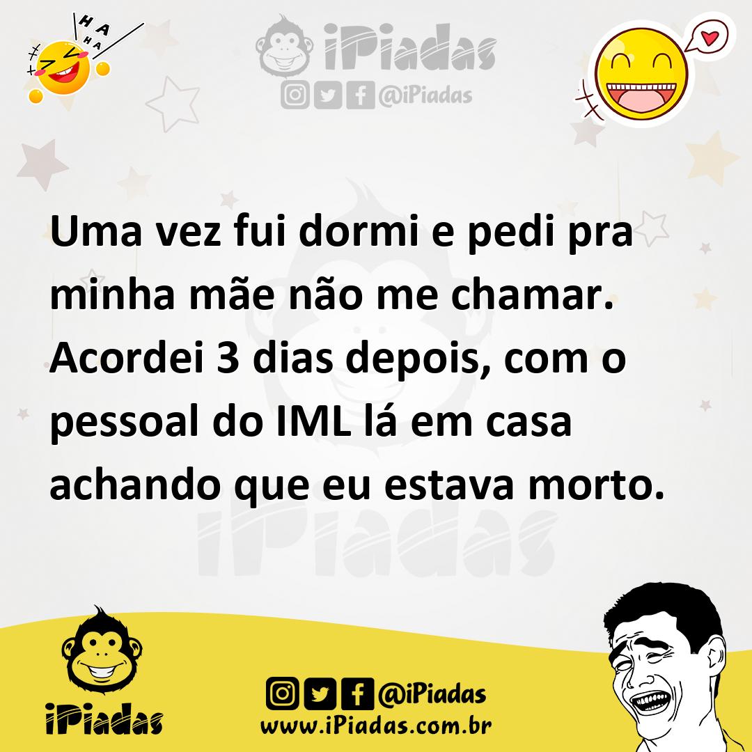 Ilustração de Uma vez fui dormi e pedi pra minha mãe não me chamar. Acordei 3 dias d... no iPiadas