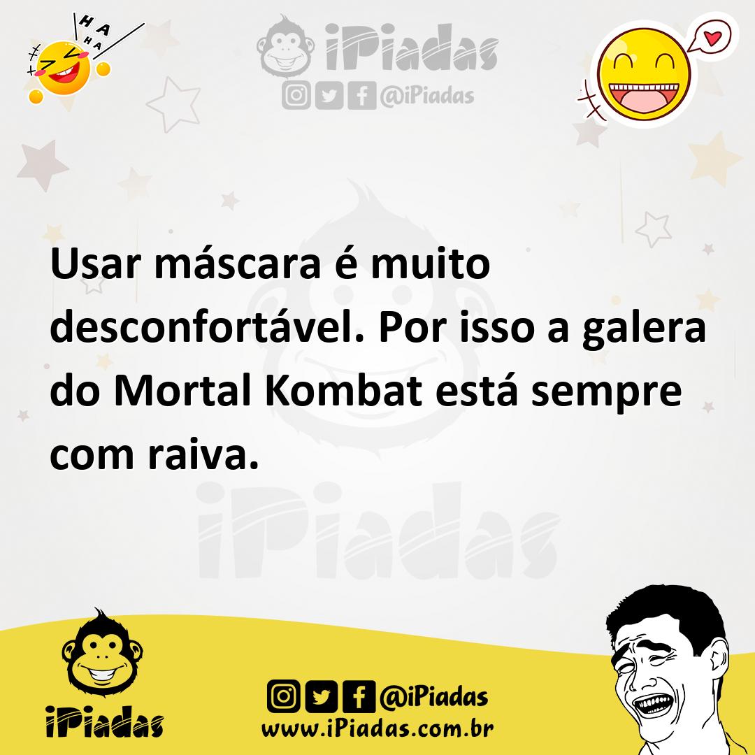 Ilustração de Usar máscara é muito desconfortável. Por isso a galera do Mortal Komba... no iPiadas