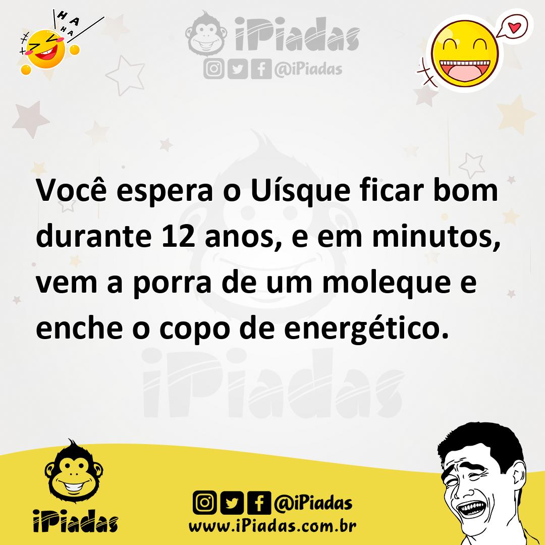 Ilustração de Você espera o Uísque ficar bom durante 12 anos, e em minutos, vem a po... no iPiadas