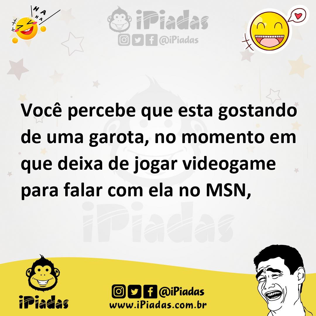 Ilustração de Você percebe que esta gostando de uma garota, no momento em que deixa... no iPiadas