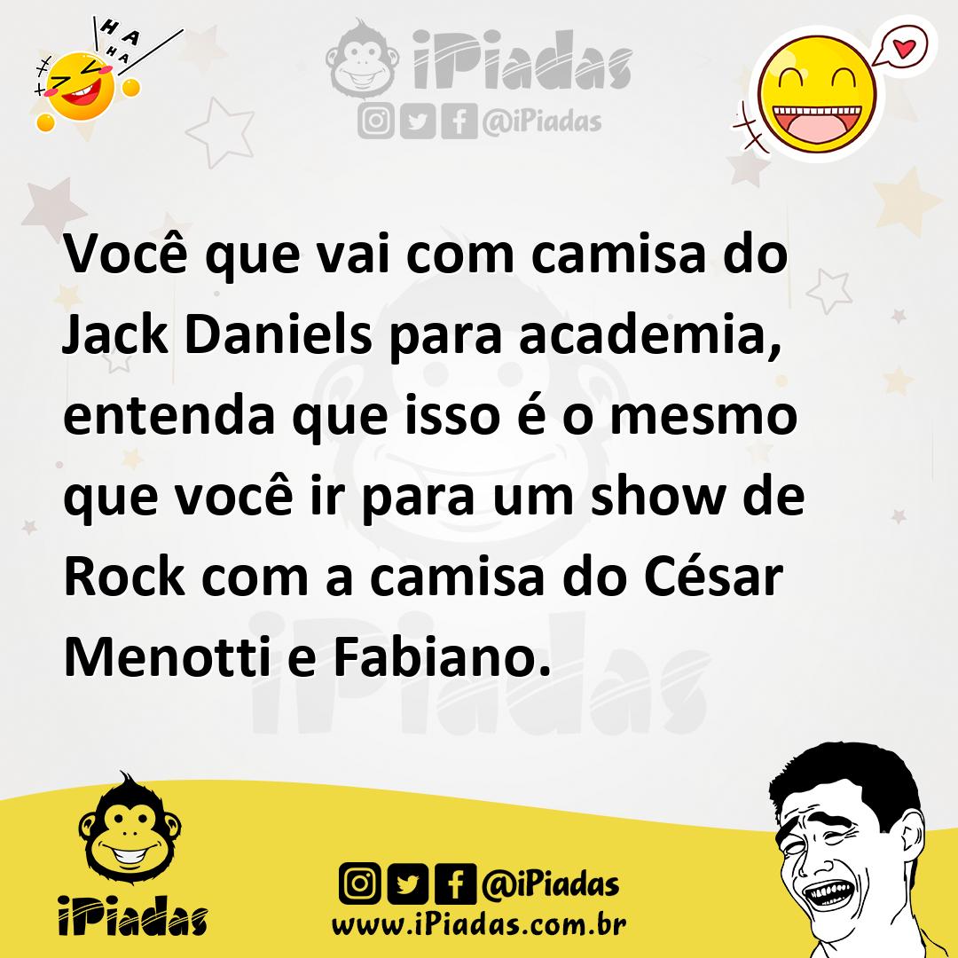 Ilustração de Você que vai com camisa do Jack Daniels para academia, entenda que iss... no iPiadas
