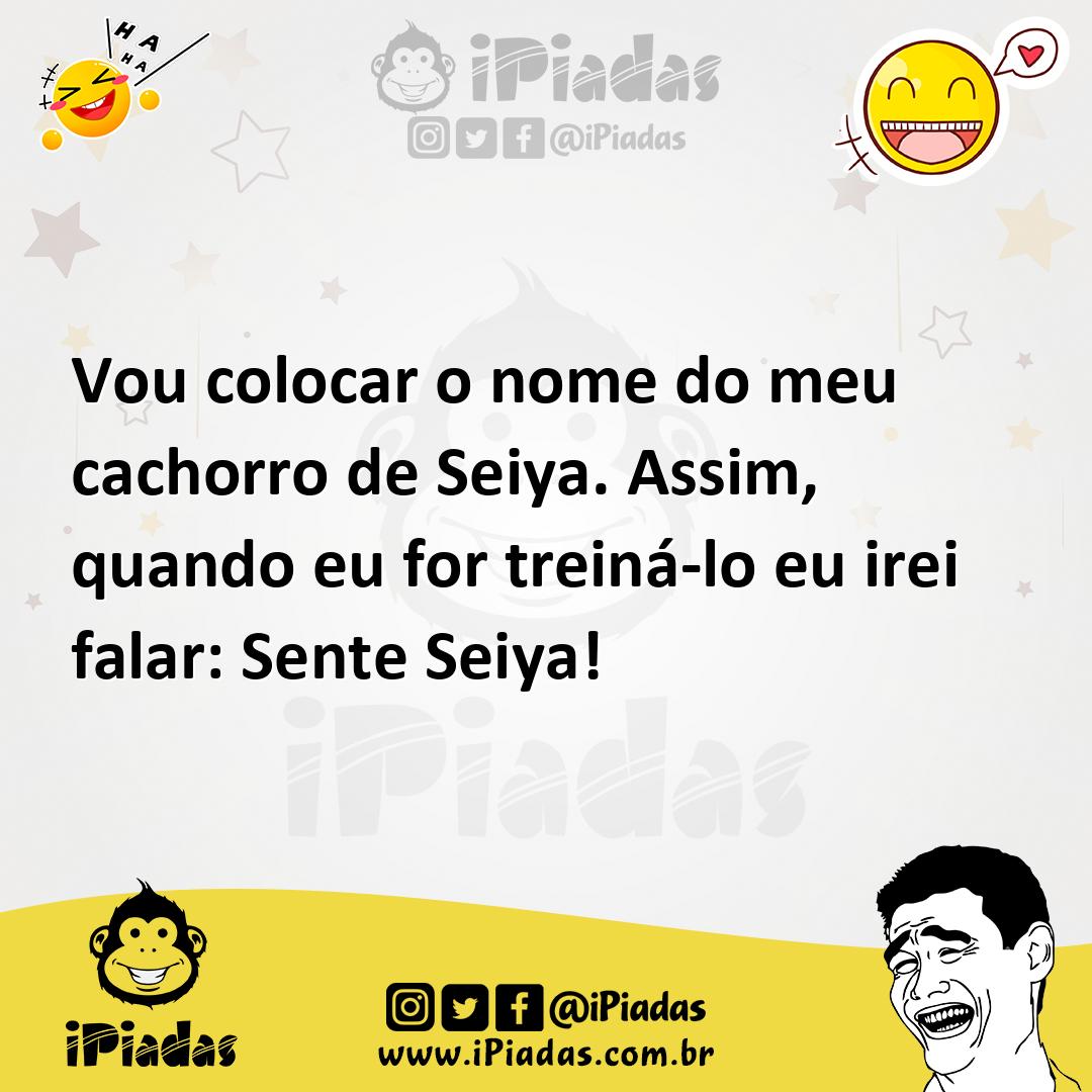 Ilustração de Vou colocar o nome do meu cachorro de Seiya. Assim, quando eu for trei... no iPiadas
