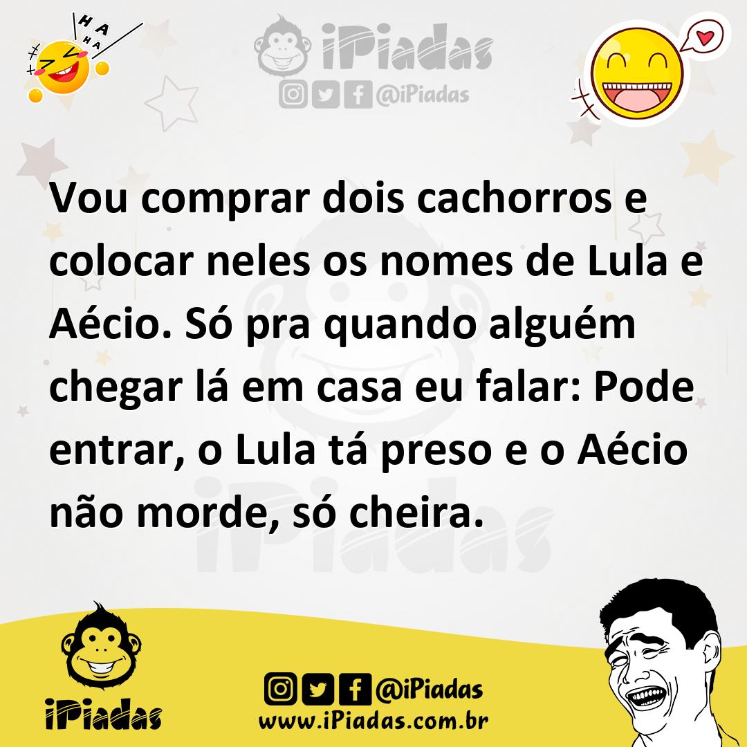 Ilustração de Vou comprar dois cachorros e colocar neles os nomes de Lula e Aécio. S... no iPiadas