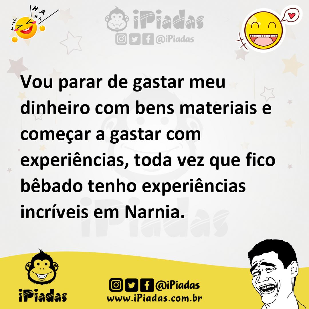 Ilustração de Vou parar de gastar meu dinheiro com bens materiais e começar a gastar... no iPiadas
