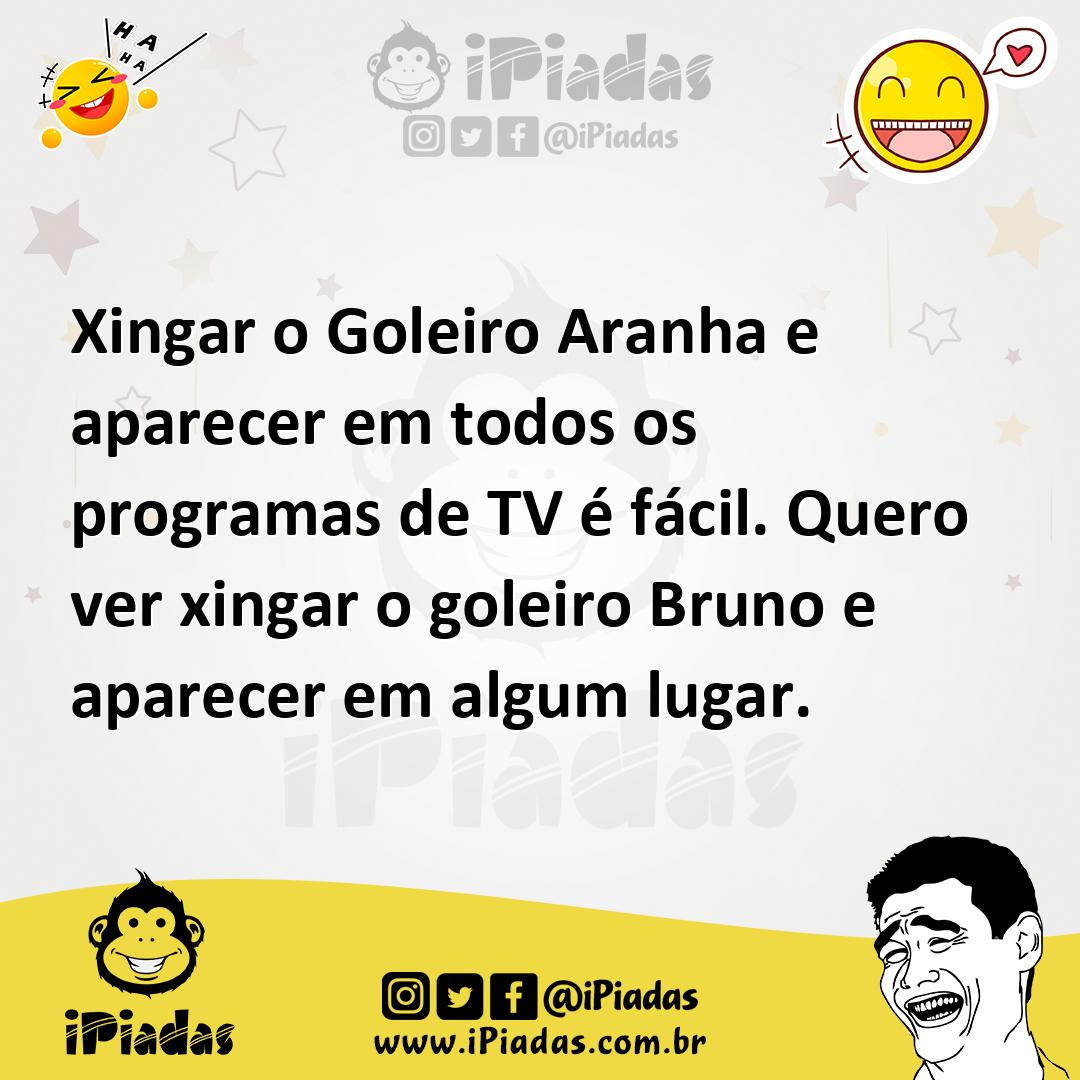 Ilustração de Xingar o Goleiro Aranha e aparecer em todos os programas de TV é fácil... no iPiadas