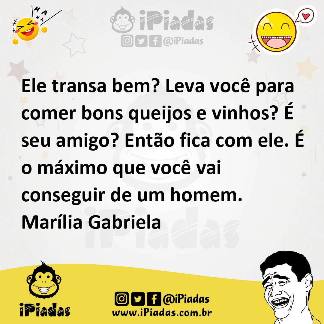 Ilustração de Ele transa bem? Leva você para comer bons queijos e vinhos? É seu amig... no iPiadas