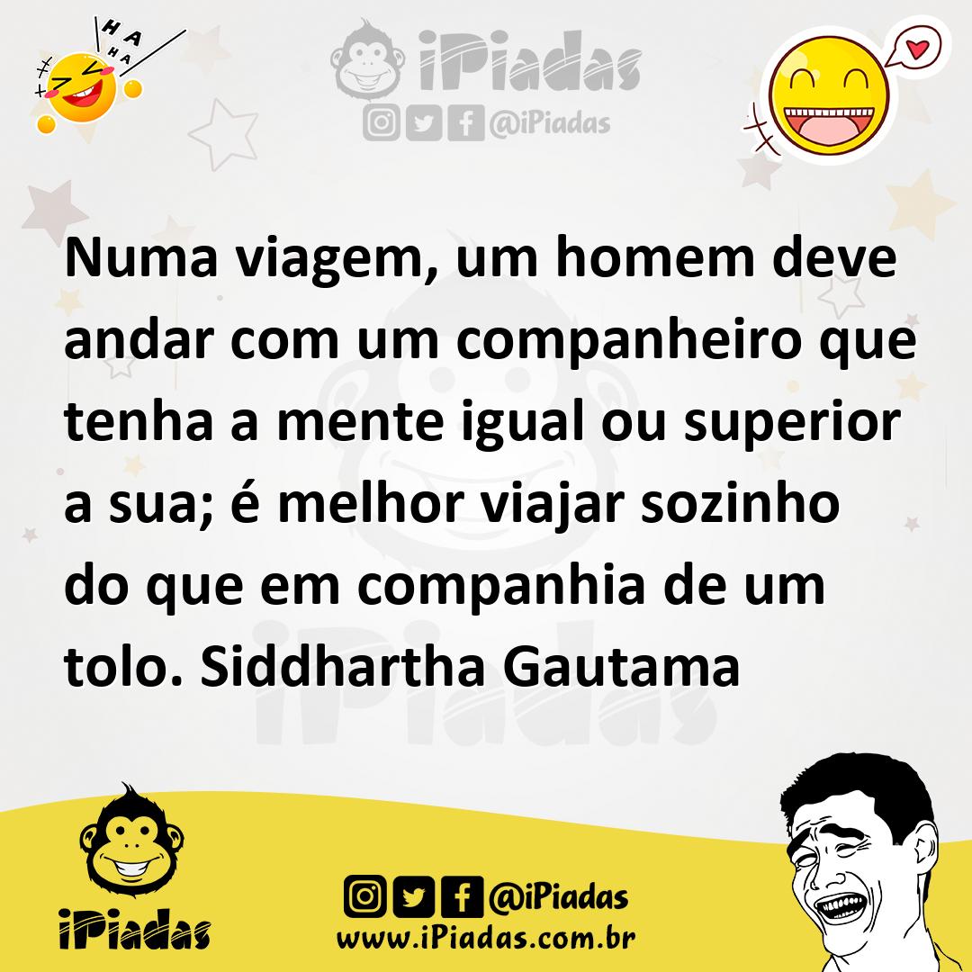 Ilustração de Numa viagem, um homem deve andar com um companheiro que tenha a mente... no iPiadas