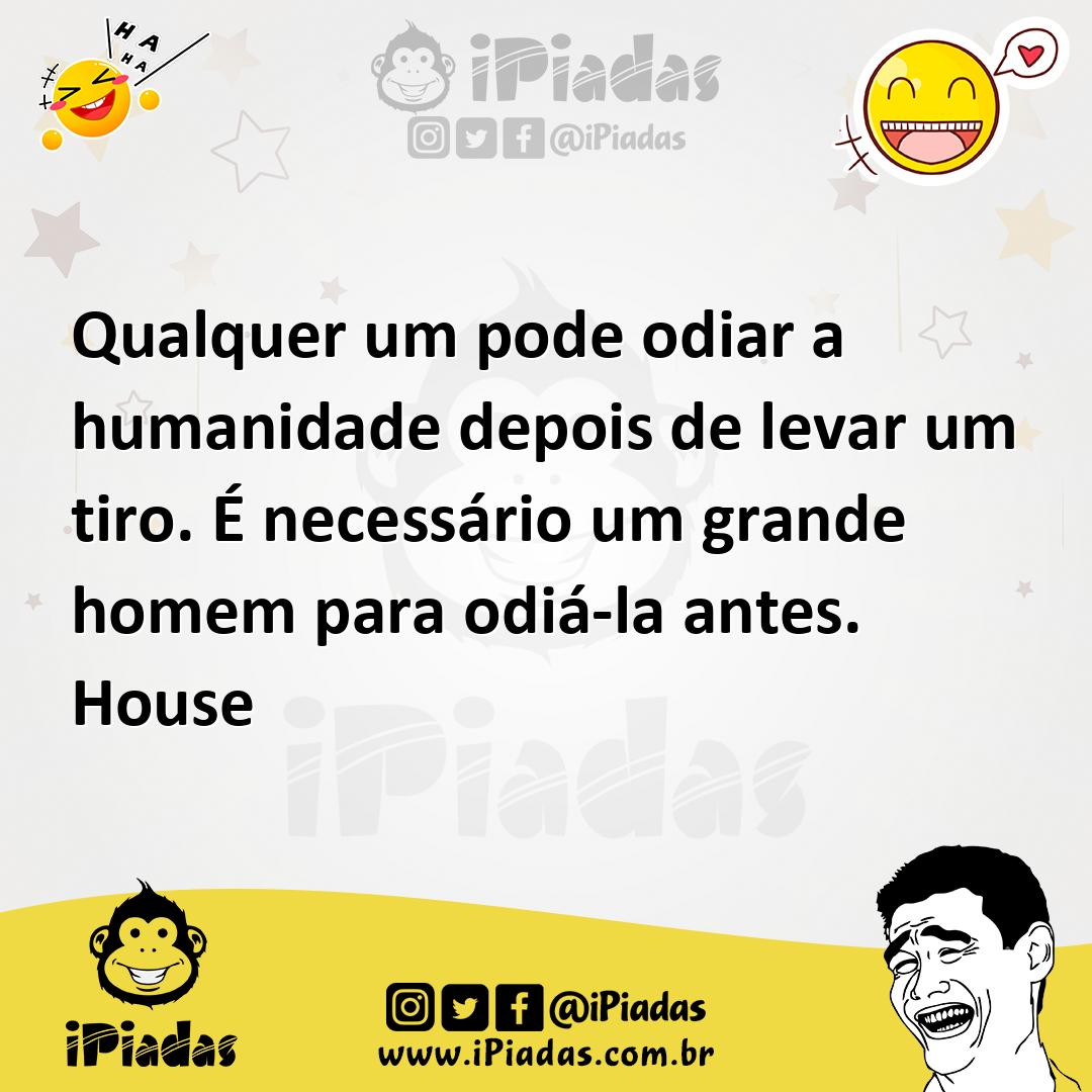 Ilustração de Qualquer um pode odiar a humanidade depois de levar um tiro. É necessá... no iPiadas