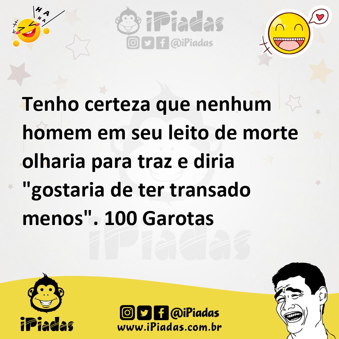 Ilustração de Tenho certeza que nenhum homem em seu leito de morte olharia para traz... no iPiadas