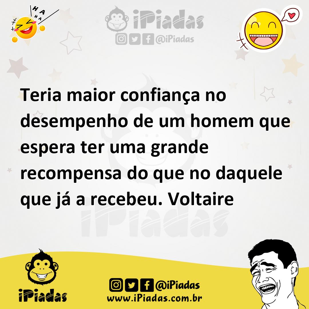 Ilustração de Teria maior confiança no desempenho de um homem que espera ter uma gra... no iPiadas