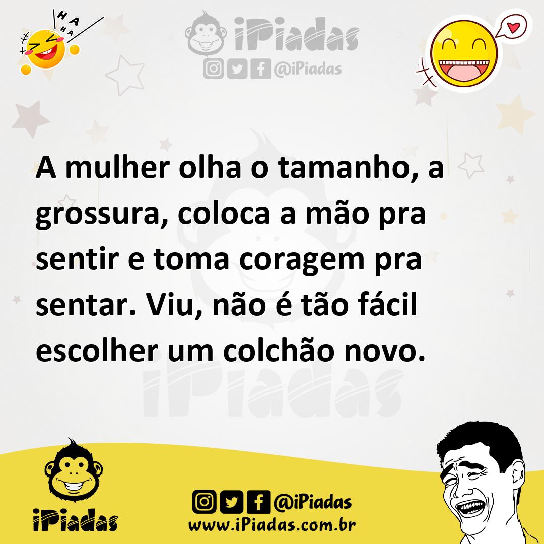 Ilustração de A mulher olha o tamanho, a grossura, coloca a mão pra sentir e toma co... no iPiadas