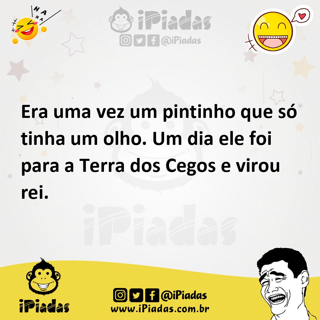 Ilustração de Era uma vez um pintinho que só tinha um olho. Um dia ele foi para a Te... no iPiadas