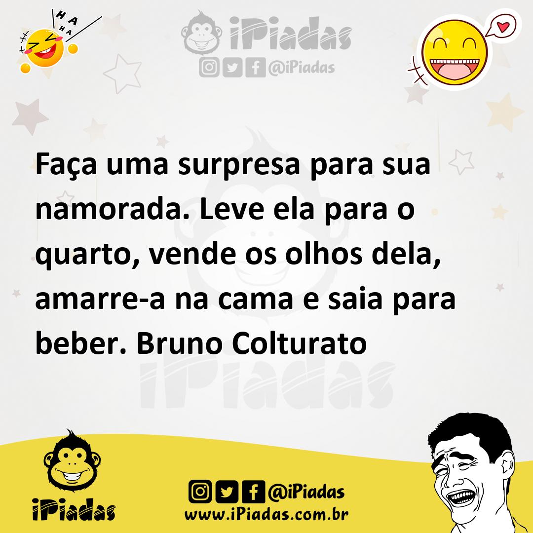 Ilustração de Faça uma surpresa para sua namorada. Leve ela para o quarto, vende os... no iPiadas