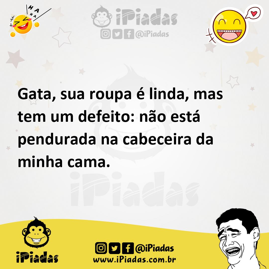 Ilustração de Gata, sua roupa é linda, mas tem um defeito: não está pendurada na cab... no iPiadas