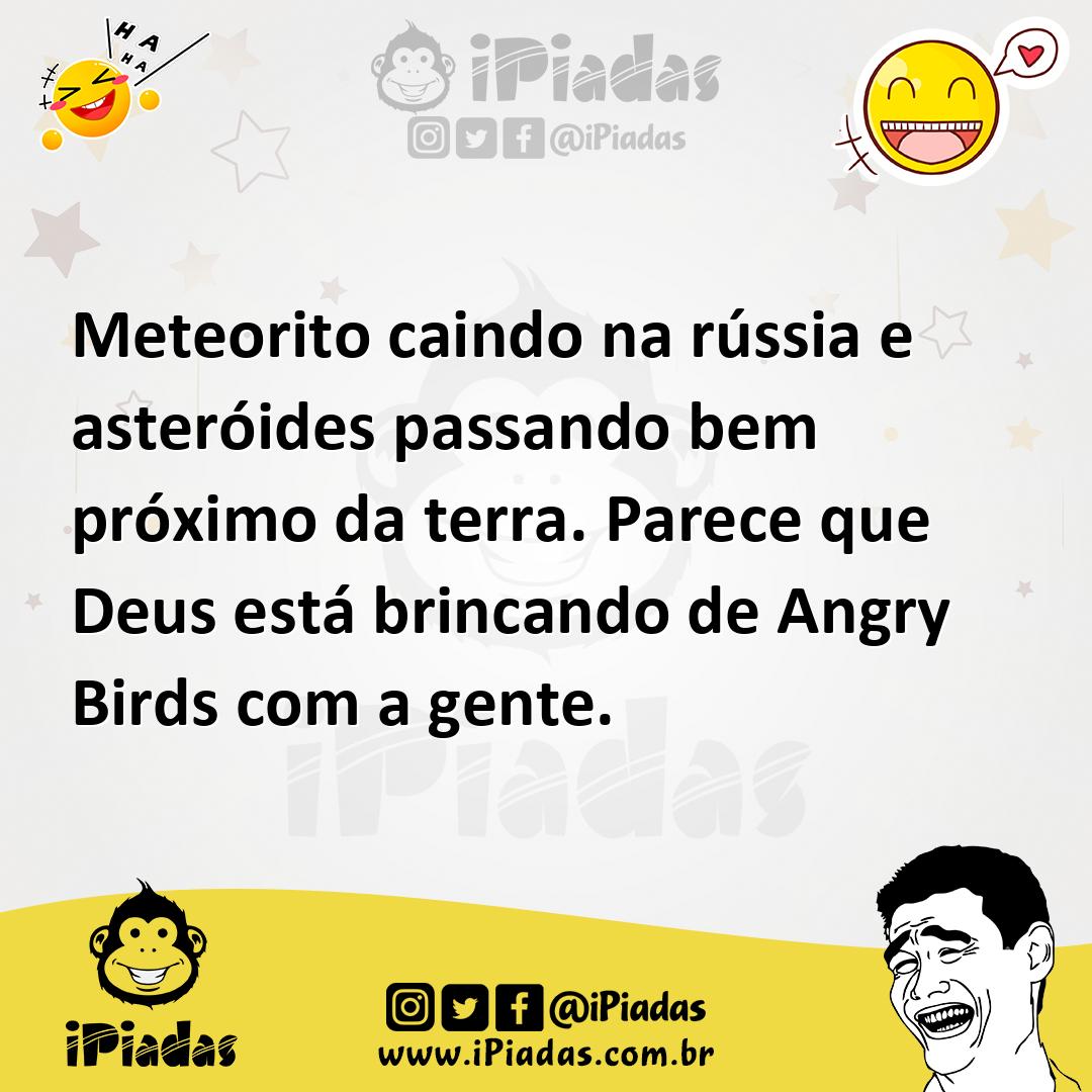 Ilustração de Meteorito caindo na rússia e asteróides passando bem próximo da terra.... no iPiadas