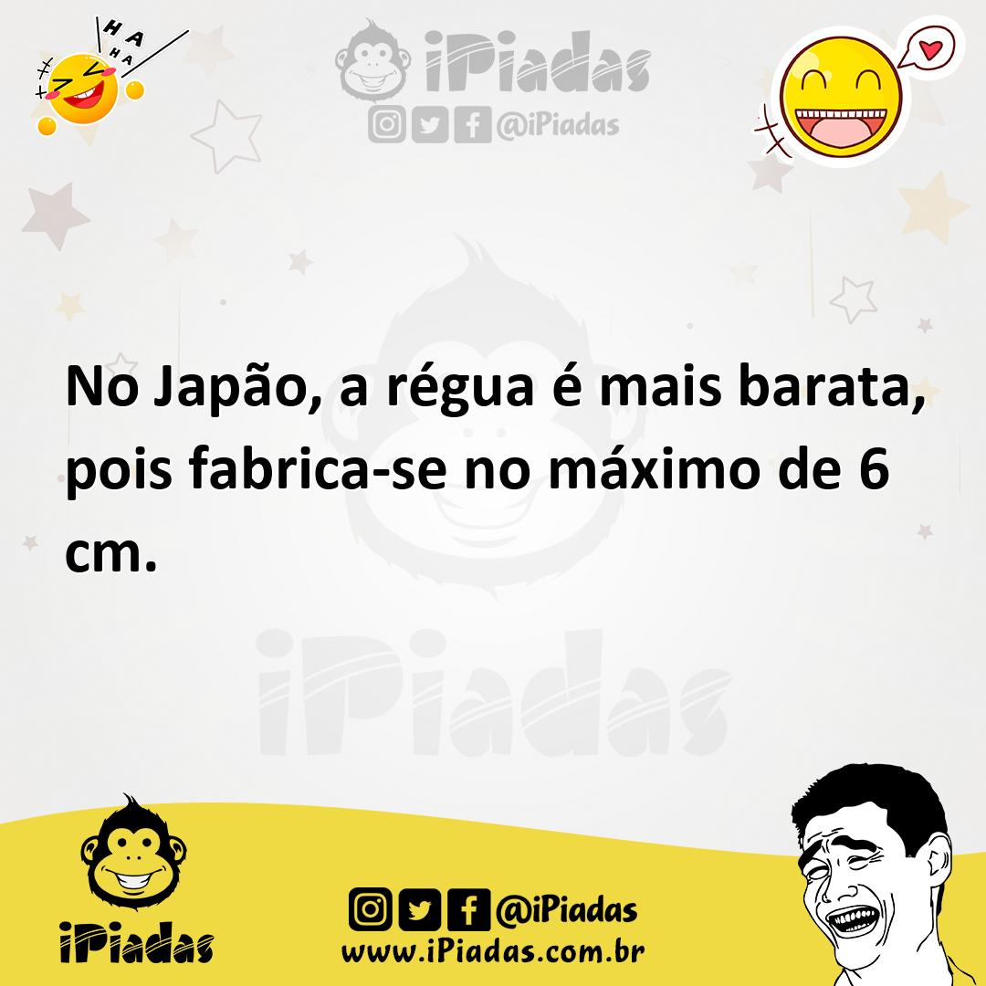Ilustração de No Japão, a régua é mais barata, pois fabrica-se no máximo de 6 cm. no iPiadas