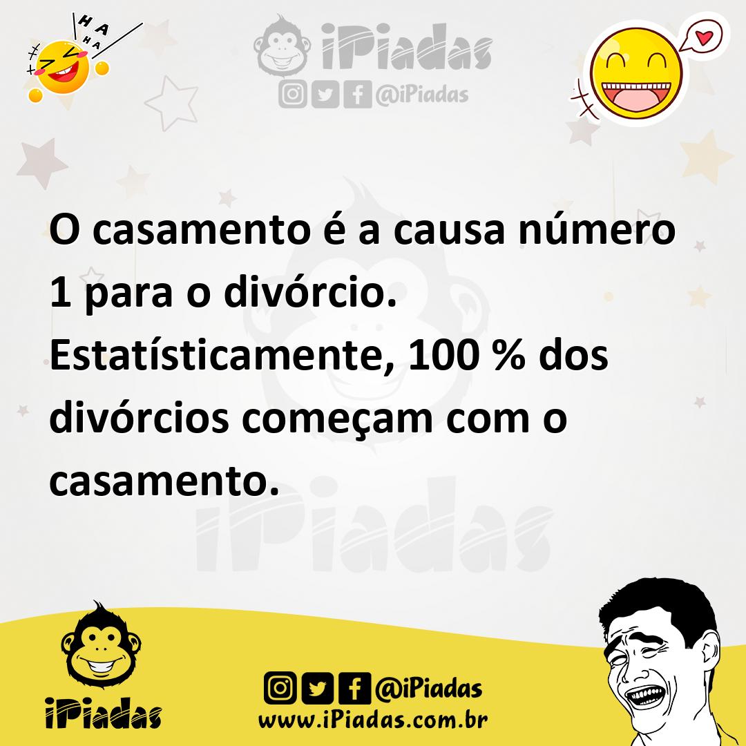 Ilustração de O casamento é a causa número 1 para o divórcio. Estatísticamente, 100... no iPiadas
