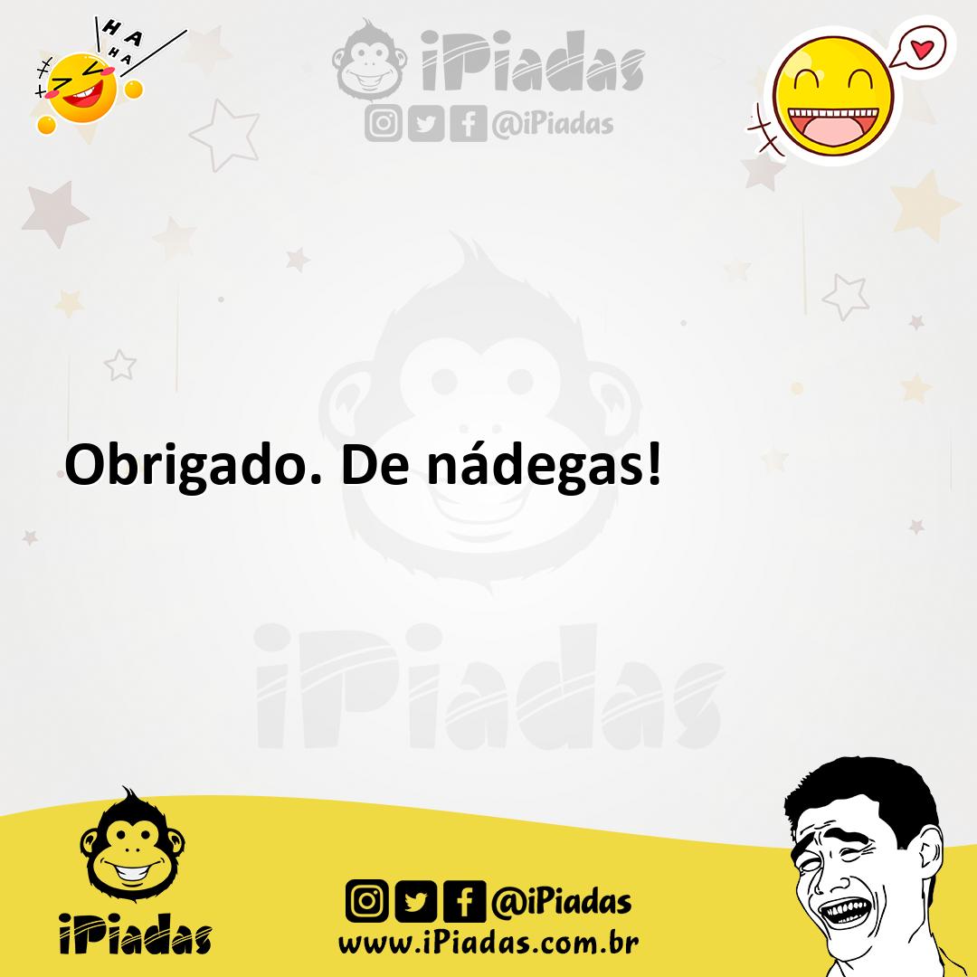 Ilustração de Obrigado. De nádegas! no iPiadas