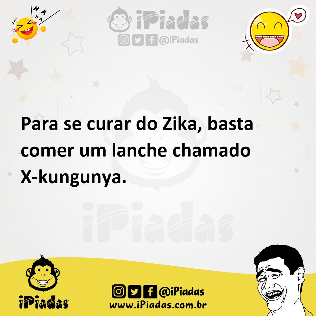 Ilustração de Para se curar do Zika, basta comer um lanche chamado X-kungunya. no iPiadas